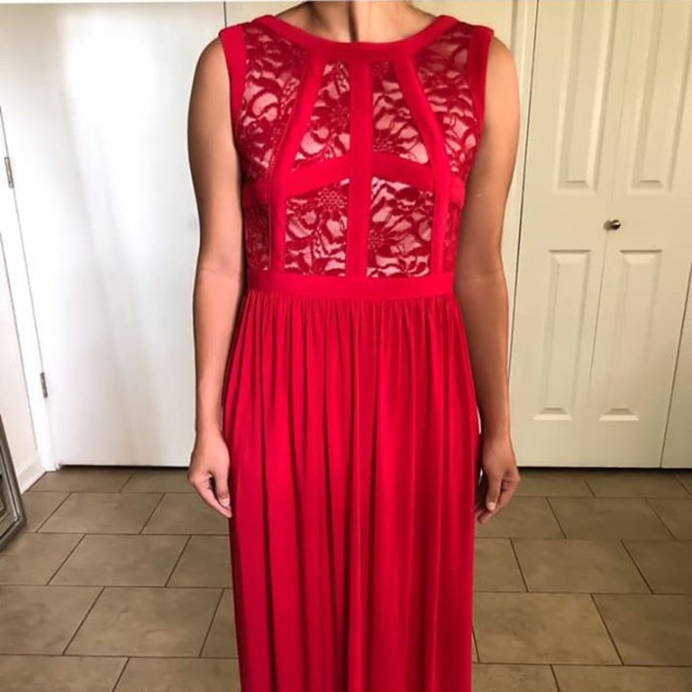 Red Lace Maxi